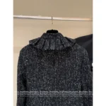 Chanel 2025A Early Fall Runway Collection 🖤 Peplum Blouse Sleeve Jacket - Wool Tweed w/ Silk Lining & Petal Cuffs - Image 9