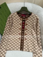 Gucci 2025 Early Fall Collection 🧶 Letter Logo Jacquard Wool Coat - Horsebit Detail & Pocket Design - Image 17