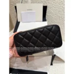 Chanel 2025B Runway Collection 🖤 Black/Gold "Makeup Box" Bag - Medal Logo w/ Detachable Chain ⛓️ (Pebbled Leather) - Image 5