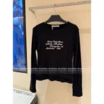Acne Studios 2025 Early Fall Collection 🆕 Women's Logo-Print Layered Knit - Mock Two-Piece Long Sleeve Pullover - Image 13