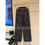Chanel 2025B Early Fall Collection 🌈 Colorful Emblem Print Jeans - High-Waisted Wide-Leg w/ Enzyme Wash Denim - Image 16