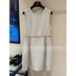 Chanel 2025A Early Fall Haute Atelier Collection 🆕 Imported Tweed Suit Set - Silk-Lined Jacket/Skirt/Dress w/ Frog Closures - Image 2
