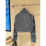 FENDI 2025 Early Fall Collection 🆕 Women's Structured Cropped Denim Jacket - Printed Logo Patch Pockets & Notch Collar - Image 18