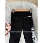 CHROME HEARTS 2025 Must-Have Early Fall Base Layer 🔎 Print Logo Leggings / Shark Hem Pants - Versatile "Spicy Girl" Fit - Image 4