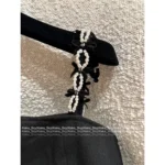 Chanel 2025B Early Fall Collection 🔍 Jennie-Inspired Camisole - Pearl Bow Straps & Crystal Button Bustier - Image 3