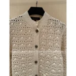 LOROPIANA LP Light Luxury Hollow-Out Cashmere Cardigan 🐑 Runway-Grade Artisanal Knitwear - Image 7