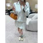 miumiu 25 Fall Collection 🤍 Cream Terry Cloth Set - Jacket & Skirt Lounge Coord - Image 6