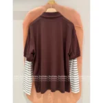 miumiu 25SS Early Autumn New Collection 🔛 Crewneck Two-in-One Style Letter Logo Long-Sleeve T-Shirt, Loose Fit, 100% Cotton - Image 16