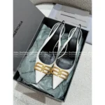 BALENCIAGA 2025 Early Fall Collection 🆕 Classic Heeled Sandals - Signature Metal Logo Detail - Image 8