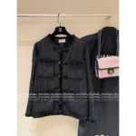 Chanel 2025A Haute Atelier Collection 🆕 Wang Yibo Inspired Blazer - Knitted Tweed Jacket with Frog Buttons - Image 15