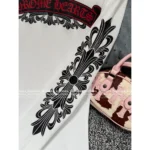 CHROME HEARTS ♥️ Personal Favorite — 2025 Early Fall New Printed Floral Letter Logo Ribbed Crewneck Long-Sleeve T-Shirt for Women - Image 7
