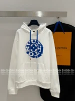 Louis Vuitton 🆕 2025SS Early Fall New Collection Printed Blue Letter Logo Hoodie Sweatshirt - Image 3