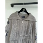 Chanel 2024N Coco Neige Ski Collection 🆕 Jacquard Logo Cardigan - Zip-Front Knit Jacket with Artisanal Crochet - Image 28