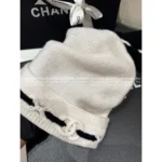 Chanel 2025B Fall/Winter Collection ❄️ Black & White Line Logo Beanie - 100% Imported Cashmere Knit - Image 2