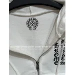 CHROME HEARTS 2025 Early Fall Collection 🖤 Cropped Sanskrit Print Hoodie - Cross Zip-Up Casual Sweatshirt - Image 18