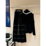 Chanel 2025C Early Spring Collection ❕ Cashmere Edition Lounge Set - Minimalist Contrast-Hem Hooded Coat & Wide-Leg Pants - Image 15