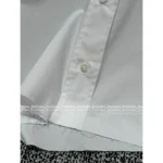 miumiu 2025SS Early Fall Collection 🤍 Short White Shirt - Notch Collar Logo Classic Style - Image 3