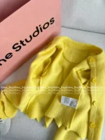 ACNE STUDIOS 2025SS Early Fall Collection 🍋 Supermodel-Approved Cardigan - Imported Mohair Blend Asymmetric Knit - Image 10