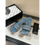 ALEXANDERWANG 2025SS Spring/Summer Collection 🎀 Crystal-Embellished Logo Slides - Leather-Sole Women's Sandals - Image 23
