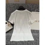 Dior 2025SS Spring/Summer Collection 🌈 Signature Print Linen-Cotton Tee - Hand-Painted Logo Short Sleeve Shirt - Image 18