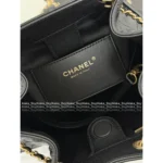 Chanel 25/26 Fall-Winter Collection 🖤 25Bag Drawstring Backpack - Caviar Leather w/ Chain ⛓️ Logo & Adjustable Straps 🎒 - Image 10