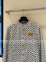 LouisVuitton 2025SS Early Spring Collection 🆕 Women's 4-Leaf Clover Print Denim Set - Jacket & Skirt w/ Embroidered Patches - Image 10