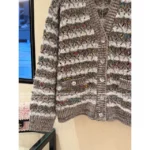 Chanel 2025B Early Fall Collection 🤎 Color-Block Cardigan - V-Neck Relaxed Fit w/ Cashmere/Wool/Mohair-Silk Blend - Image 12