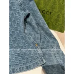 Gucci 2025SS Spring/Summer Collection ❕ GG Logo Burnout Denim Jacket - Embroidered Pocket Detail - Image 23