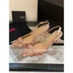 VALENTINO 2025 Spring/Summer Collection ✨ Hand-Beaded Crystal Heels - Imported Silk & Swarovski Elegance 👠 - Image 4