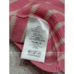 Dior 2025 Early Fall Collection 🎀 Pink Striped Wool Blend Sweater - Round Neck with Shoulder Stud Details - Image 4