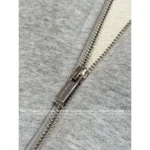 miumiu 🩶 2025SS Early Autumn New Collection Cotton Zip-Up Oversized Letter Logo Jacket Hoodie for Women - Image 4
