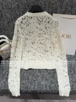 Dior 2025 Early Fall Collection ⭐ Beige Open-Knit Vest - Crochet Cardigan & Tank Top Set - Image 22