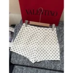 VALENTINO 2025SS French Retro Style ♥️ Silk Satin Suit Set - Handmade Bow V-Neck Polka Dot Blazer & Shorts - Image 14