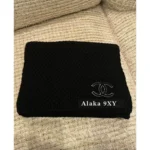 Chanel 2024N Ski Collection 🖤 Heavyweight Cashmere Scarf / Knit Beanie with Metallic Logo - Ultra Warmth & Face-Slimming Effect - Image 25