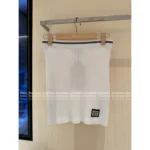 miumiu 25SS Spring/Summer Collection 🤍 Panda Color-Block Set - Sleeveless Knit Tank & Bodycon Skirt w/ Letter Logo - Image 16