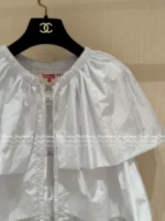 Chanel Keep Edition / Stunning~ 🤍 Vintage Retro "Cake" Blouse - Crystal Button Tie-Bow Shirt Women's Top - Image 11