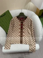 Gucci 2025 Early Fall Collection 🧶 Letter Logo Jacquard Wool Coat - Horsebit Detail & Pocket Design - Image 15