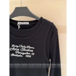 Acne Studios 2025 Early Fall Collection 🆕 Women's Logo-Print Layered Knit - Mock Two-Piece Long Sleeve Pullover - Image 11