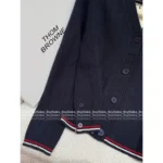 THOM BROWNE 2025SS Early Fall Collection 👧 Women's V-Neck Cardigan - Imported Lambswool & Cashmere Blend 🐑 - Image 8