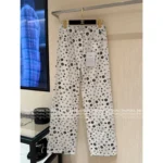 Chanel 2025B Early Fall Collection 🌈 Colorful Emblem Print Jeans - High-Waisted Wide-Leg w/ Enzyme Wash Denim - Image 14