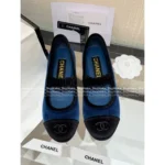 Chanel 2025B Fall/Winter Collection 🌈 Haute Couture Mary Janes - Imported Silk-Velvet & Crystal Bow (Ballet Flat Version) - Image 3