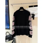 Chanel 25B Fall/Winter Collection 🎀 Bow-Cuff Jacquard Logo 100% Kashmir Cashmere Pullover - Image 9