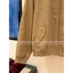 CELINE 2025SS Early Fall Collection 🤎 Structural Utility Jacket - Khaki Canvas w/ 3D Embroidery & Notch Collar - Image 15