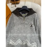 Louis Vuitton 2025SS Early Fall Collection 🩶 NIGO® Collab Zip Cardigan - Heavy Jacquard w/ Embroidered Logo & Lambswool Blend - Image 2