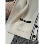 Louis Vuitton 2025SS Early Fall Collection 🆕 Gianna Jun Inspired Cardigan - Cashmere/Lambswool Blend w/ Towel Jacquard & Color-Block V-Neck - Image 14