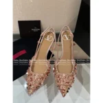VALENTINO 2025 Spring/Summer Collection ✨ Hand-Beaded Crystal Heels - Imported Silk & Swarovski Elegance 👠 - Image 3