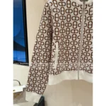 Hermes 🍊 2025 Early Autumn New Collection Jacquard Pig Nose Logo Zip-Up Cardigan in Cashmere/Wool Blend - Image 13