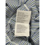 miumiu 25SS Early Autumn New Collection Colorblock Vertical Stripe Embroidered Letter Logo Detachable Shirt Dress for Women - Image 2