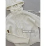 Chanel 2024N Coco Neige Ski Collection 🤍 Embroidered Logo Hooded Pullover - Luxury Cashmere/Silk Blend with Pom-Pom Detail - Image 12