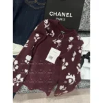 Chanel 2024N Coco Neige Ski Collection ❄️ Burgundy Jacquard Cashmere Sweater - Round Neck Pullover with Dust Bag - Image 6